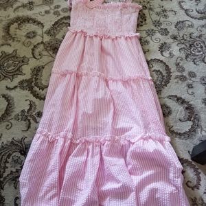 Simply Southern tie shoulder ruching bodice dress size medium